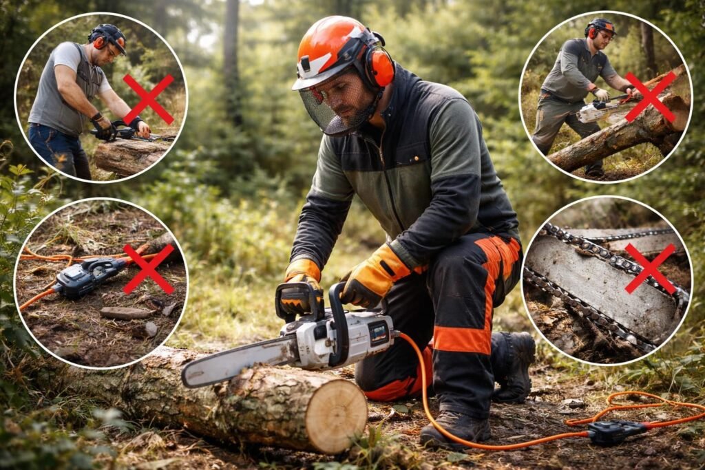 découvrez les erreurs courantes à éviter lors de l'utilisation d'une tronçonneuse électrique pour assurer votre sécurité et prolonger la durée de vie de votre outil.